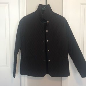 Charter Club black quilted jacket
